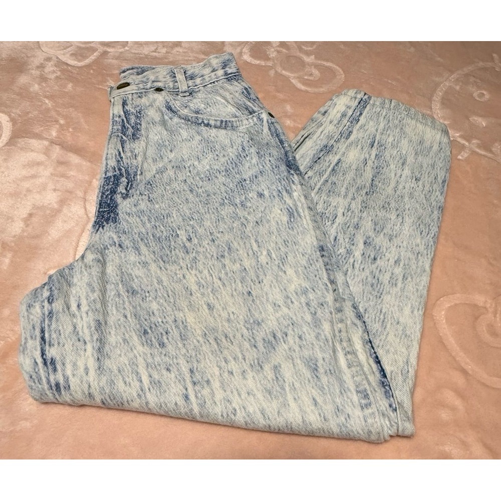 Vintage 90's Chic Womens Blue Acid Wash High Waist Jeans Size 8 pet Made in USA